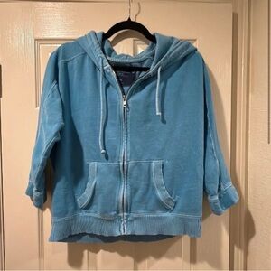 American Eagle Outfitters Blue Hoodie Jacket Women’s XL | Casual Zip Sweatshirt